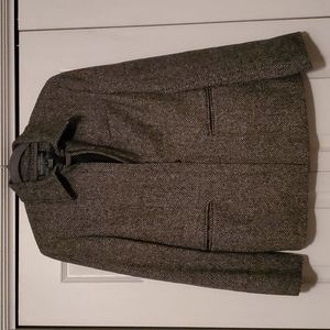 Lauren Ralph Lauren Black and Gray Herringbone Jacket